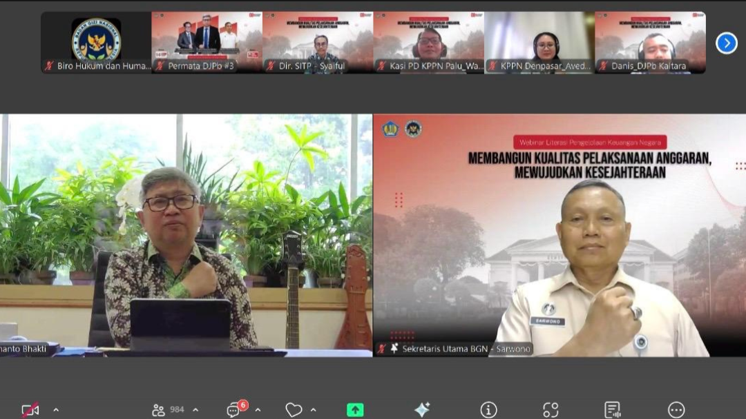 Tingkatkan Kualitas Anggaran, BGN Gunungsitoli dan Kemenkeu Selenggarakan Webinar Literasi Keuangan